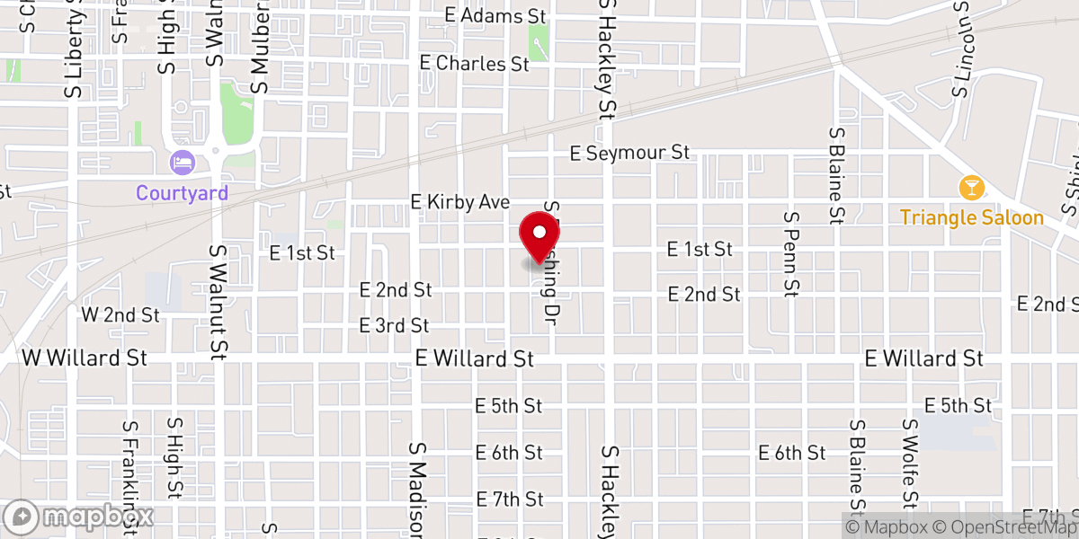 Map showing location of Deliverance Temple