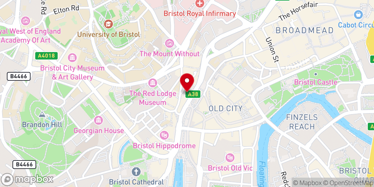 Map showing location of St Mary on the Quay Catholic Church