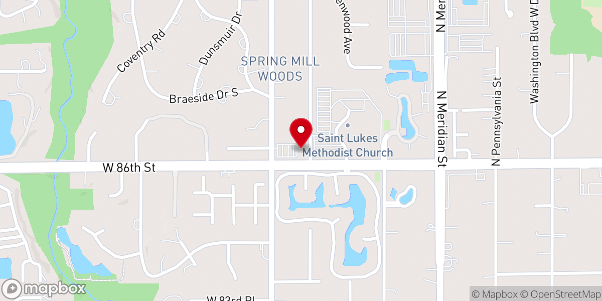 Map showing location of Hope Evangelical Covenant Church