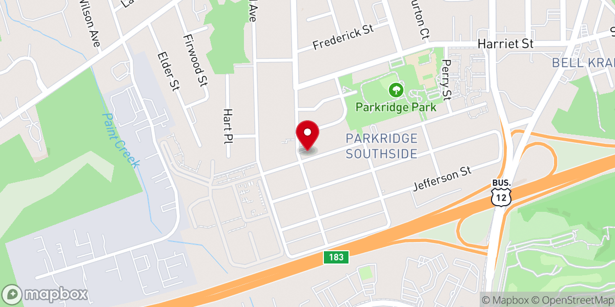 Map showing location of St. James Church of God in Christ