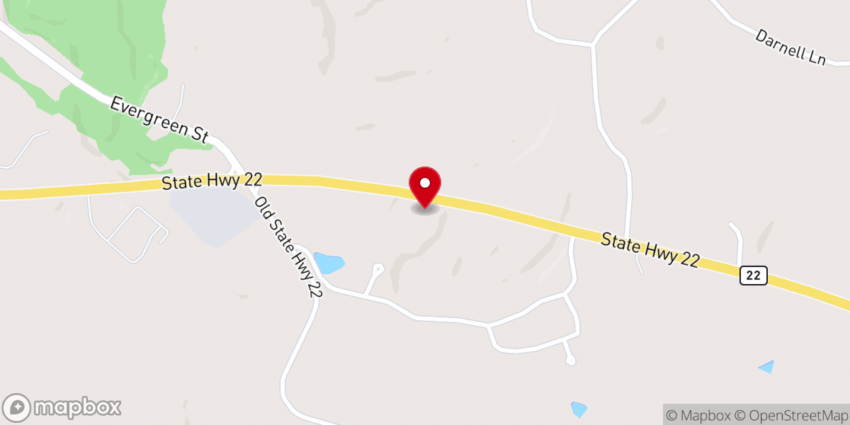 Map showing location of Beulah Missionary Baptist Church