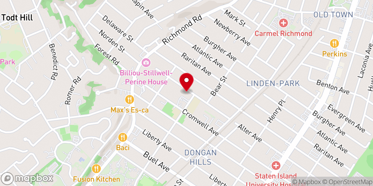 Map showing location of St Matthew's Lutheran Church