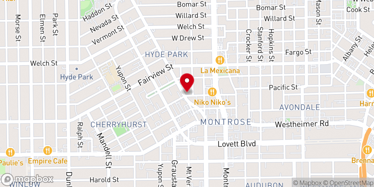 Map showing location of Living Mosaic