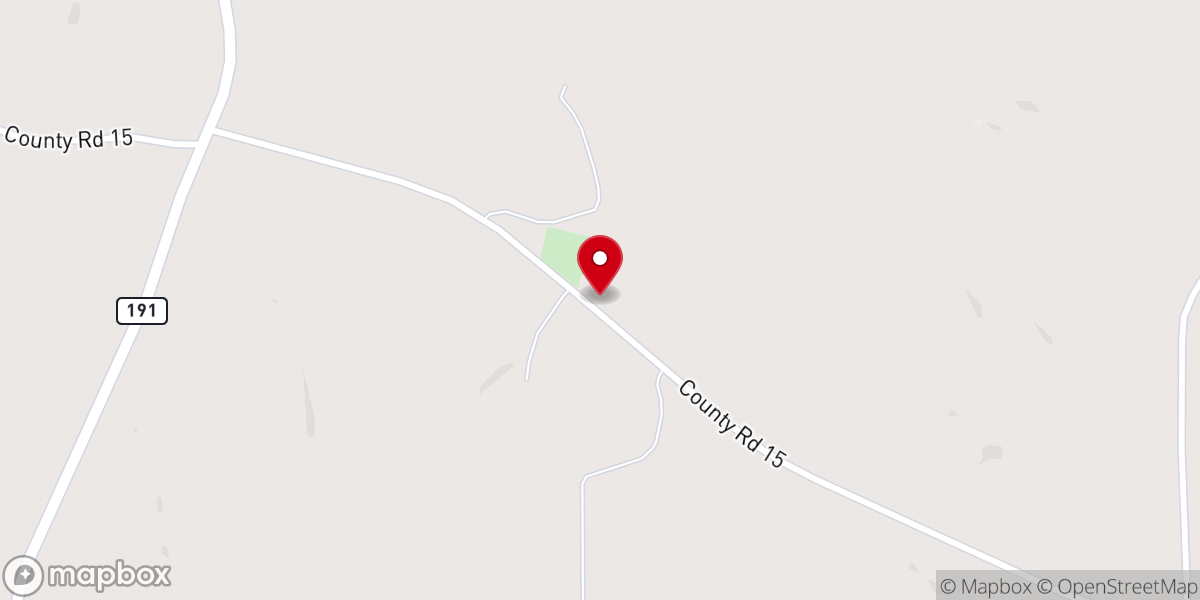Map showing location of Mulberry Baptist Church