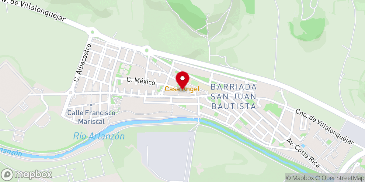 Map showing location of Plaza de San Juan Bautista