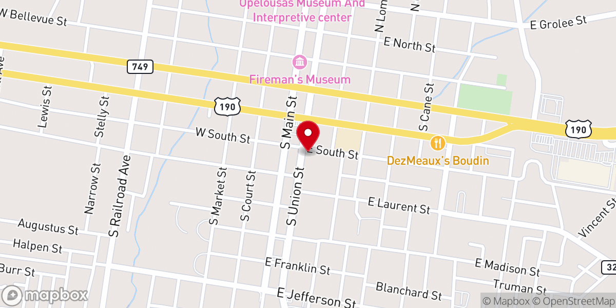 Map showing location of Our Saviors Church - Opelousas Office