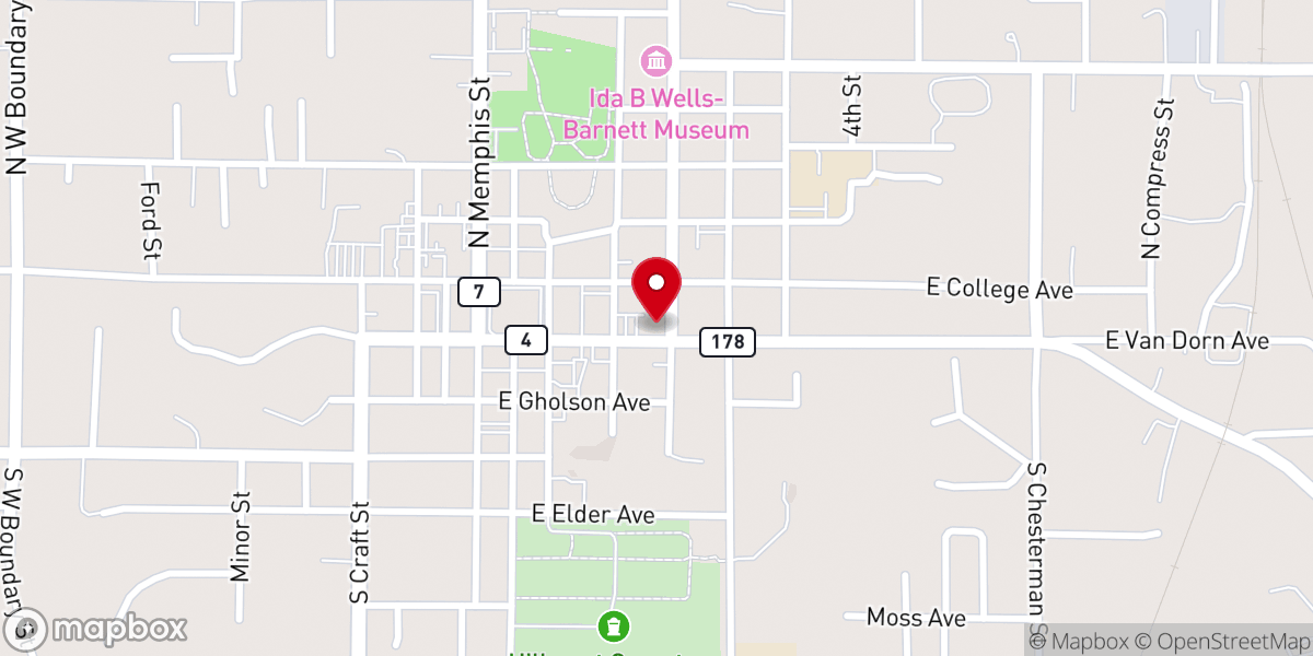 Map showing location of Christ Episcopal Church