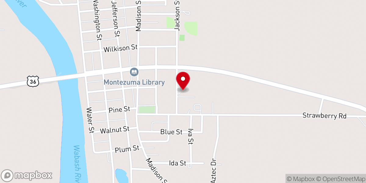 Map showing location of Montezuma Community Center