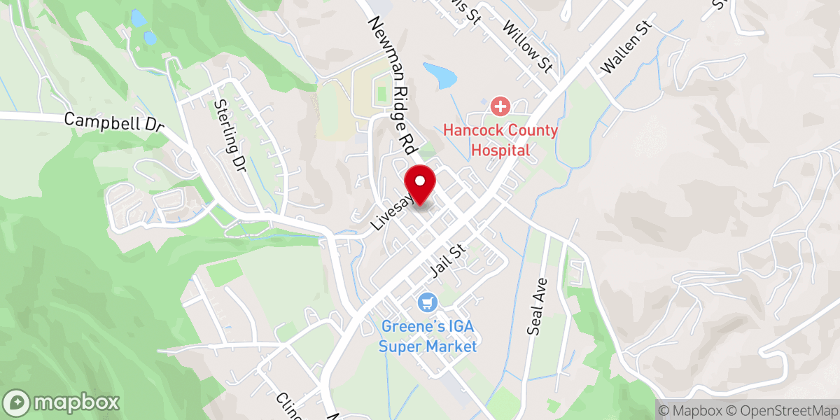 Map showing location of Holiness Tabernacle
