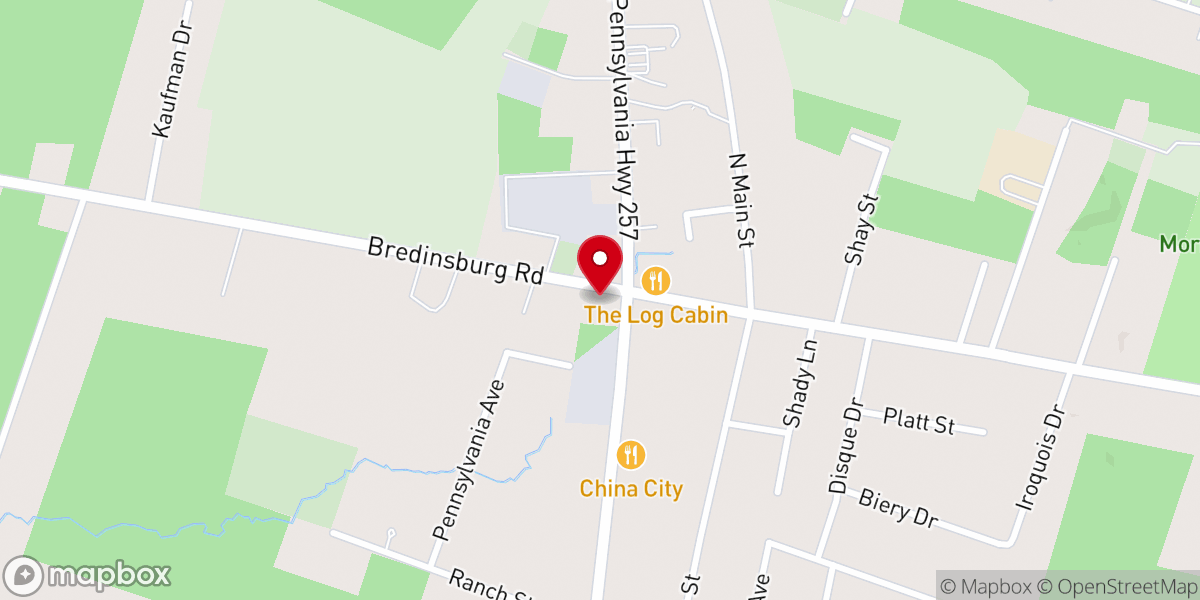Map showing location of Venango Youth For Christ