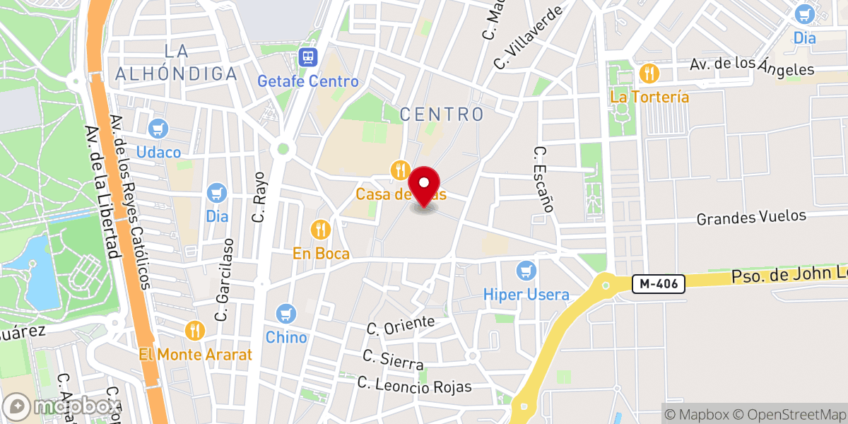 Map showing location of Hospitalillo de San José