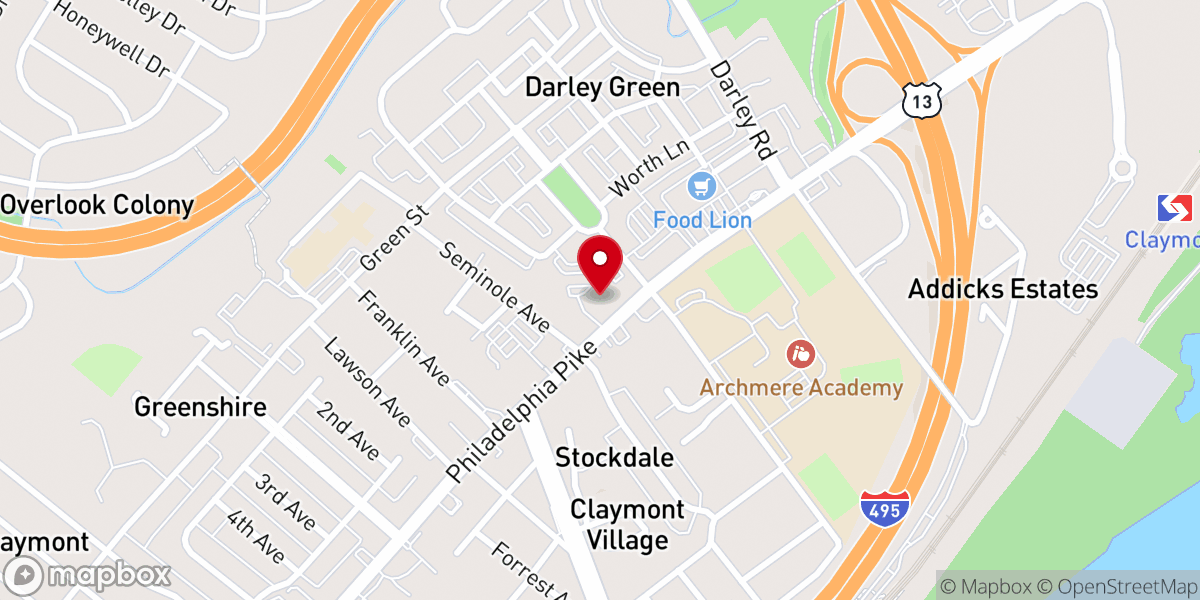 Map showing location of Church of the Atonement