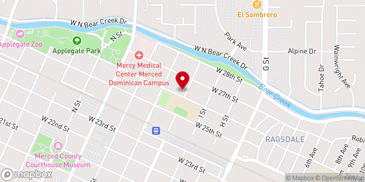 Map showing location of Unity of Merced