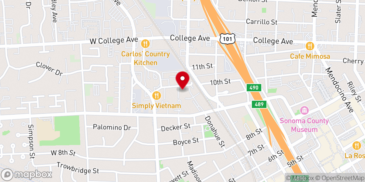 Map showing location of Foundation Christian Fellowship of Santa Rosa