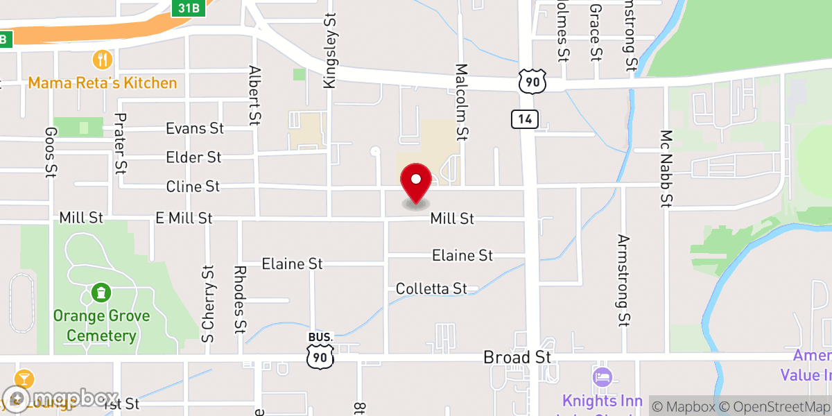 Map showing location of New Jerusalem Full Gospel Church of Lake Charles Louisiana Inc