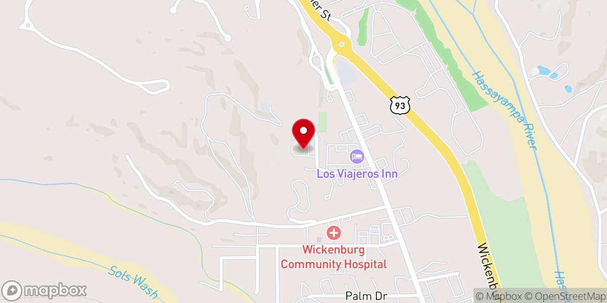 Map showing location of Mount Hope Assembly of God