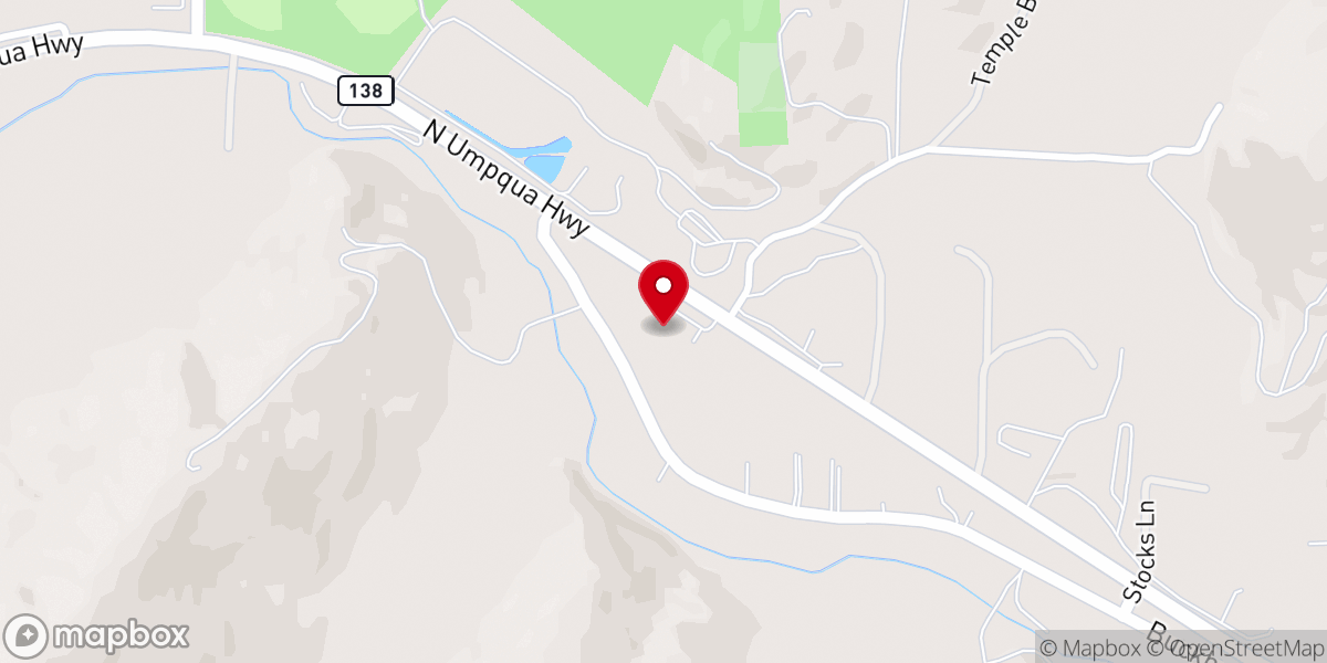 Map showing location of First Landmark Missionary Baptist Church of Roseburg Oregon