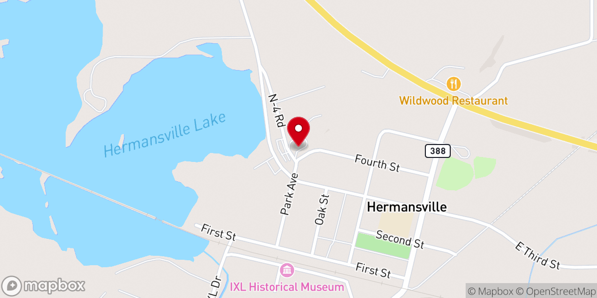 Map showing location of Saint John Neumann Catholic Church, Hermansville