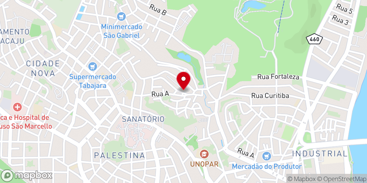 Map showing location of Assembléia de Deus São Sebastião
