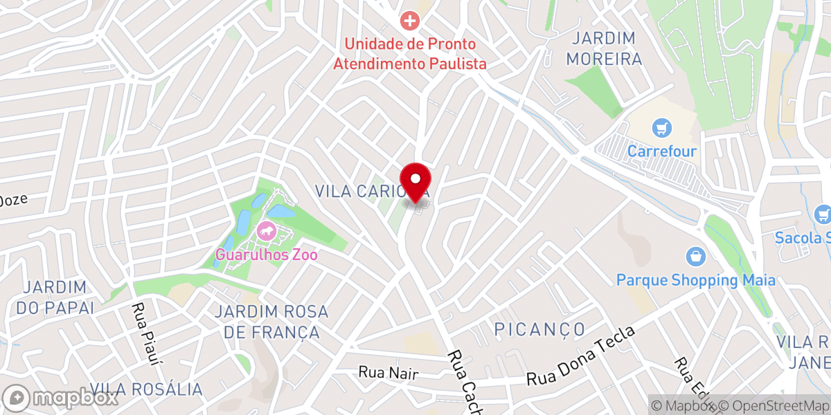 Map showing location of Assembléia de Deus Madureira