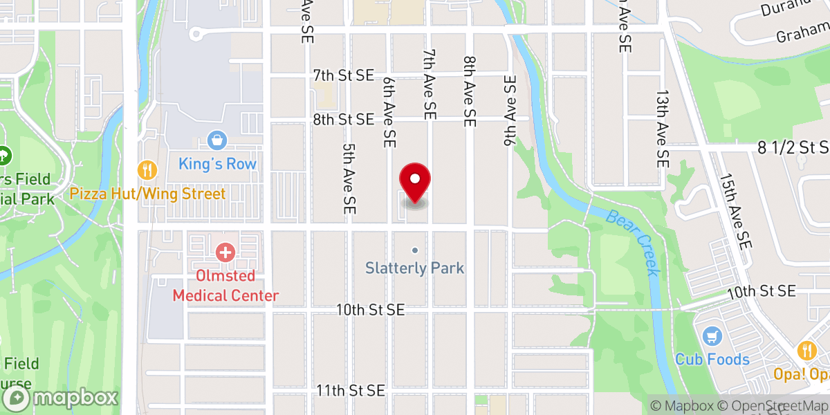 Map showing location of Redeemer Lutheran Church