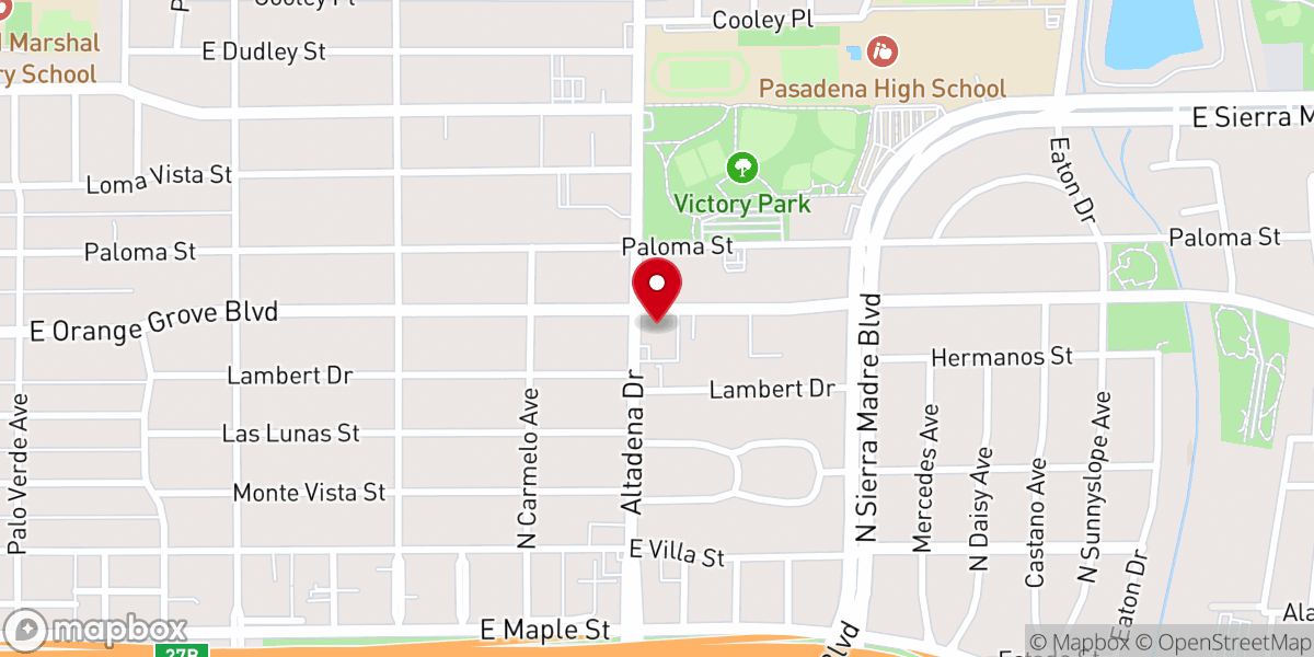 Map showing location of Foothills Community Church