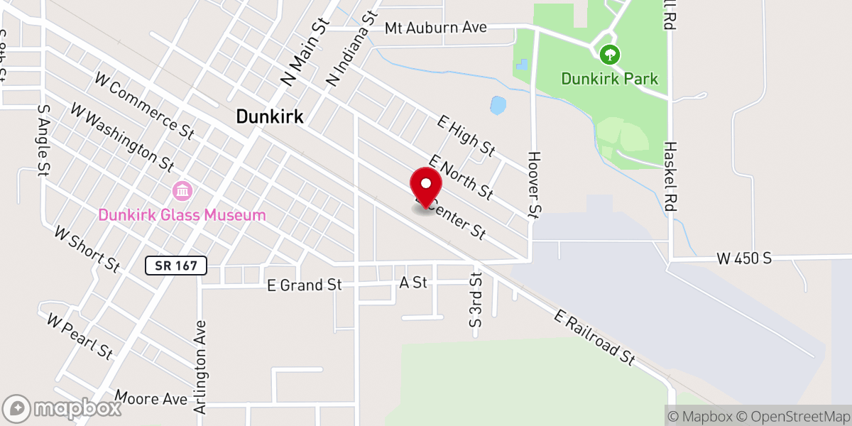 Map showing location of Triumph Church