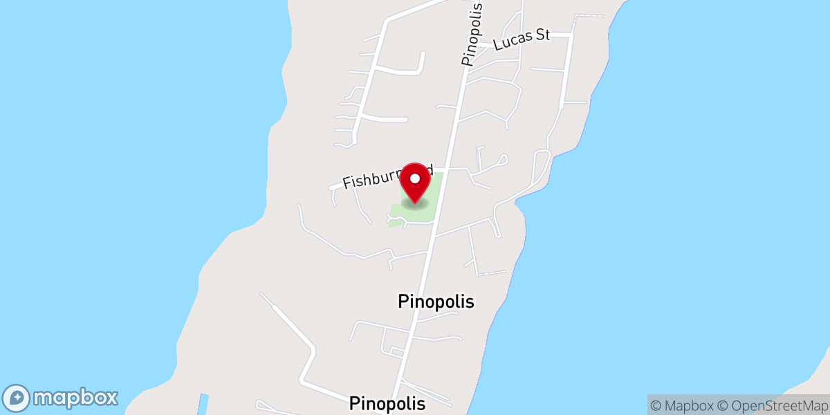 Map showing location of Trinity Church Pinopolis
