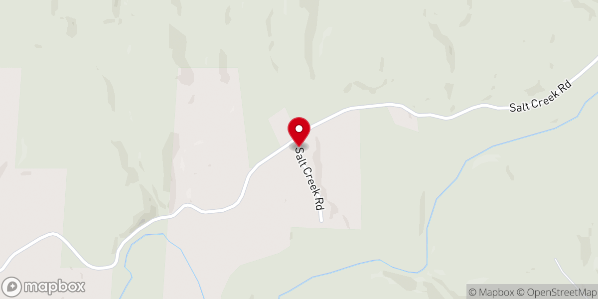 Map showing location of Salt Creek Church