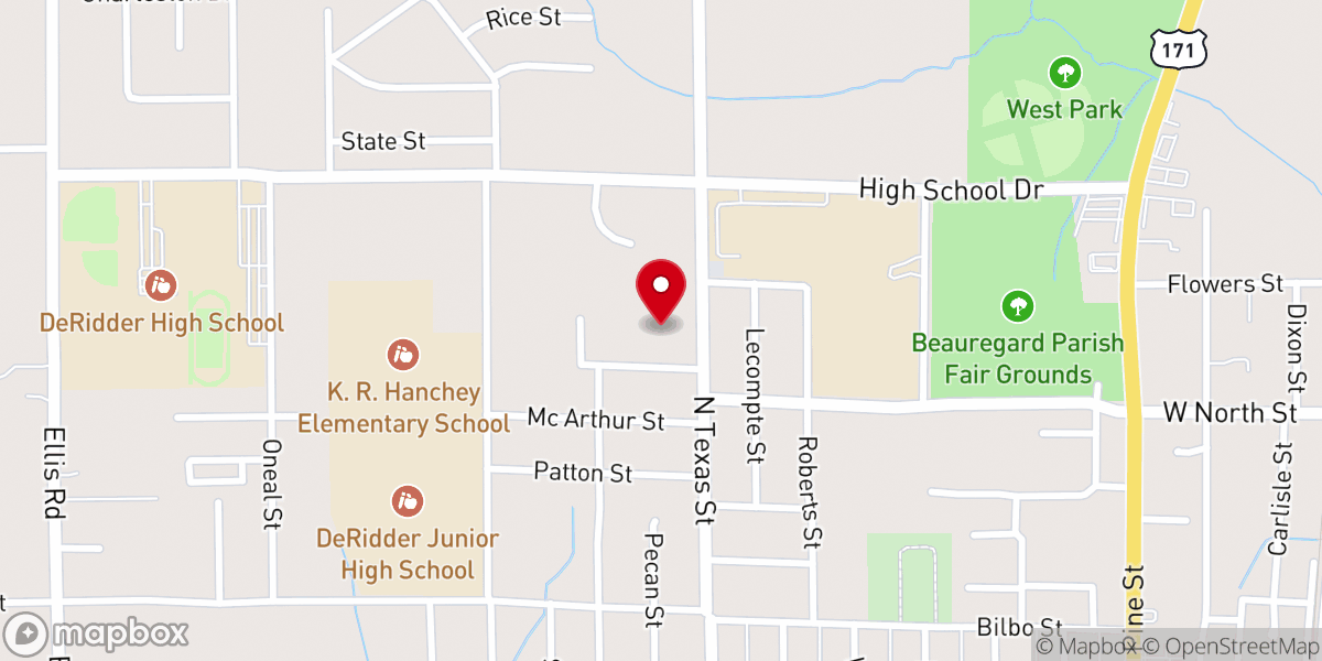 Map showing location of Rivers of Living Water Church