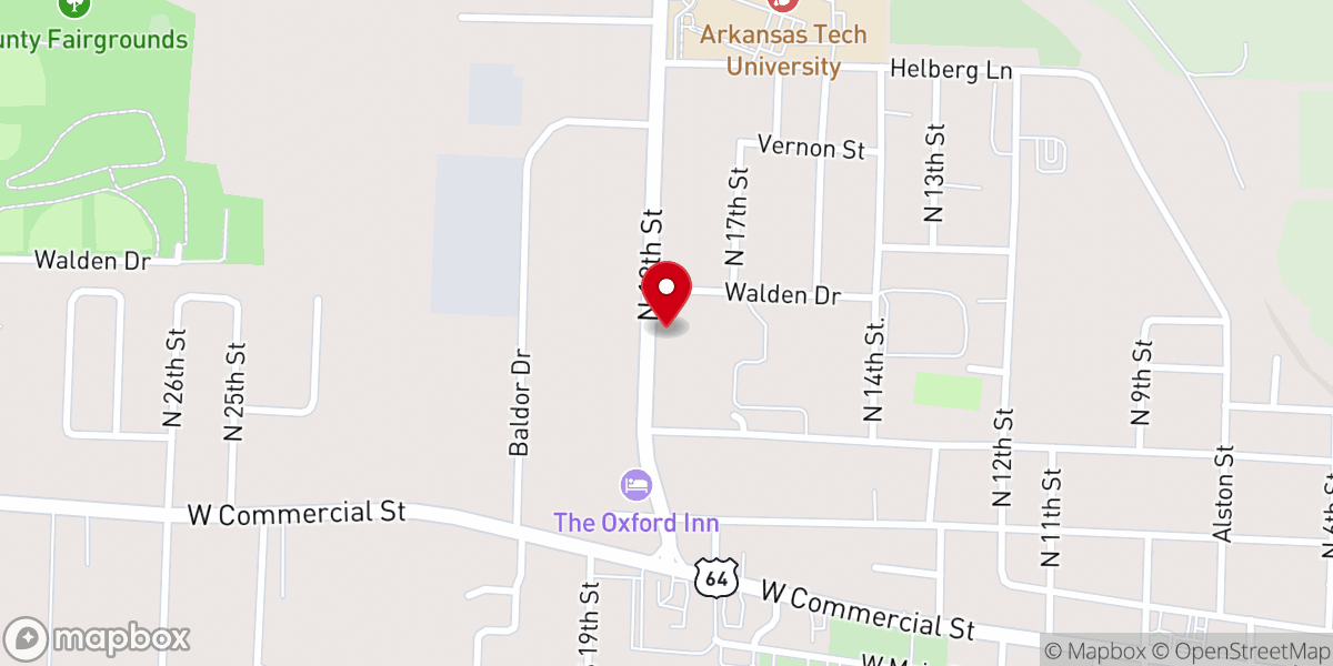 Map showing location of Church of Christ