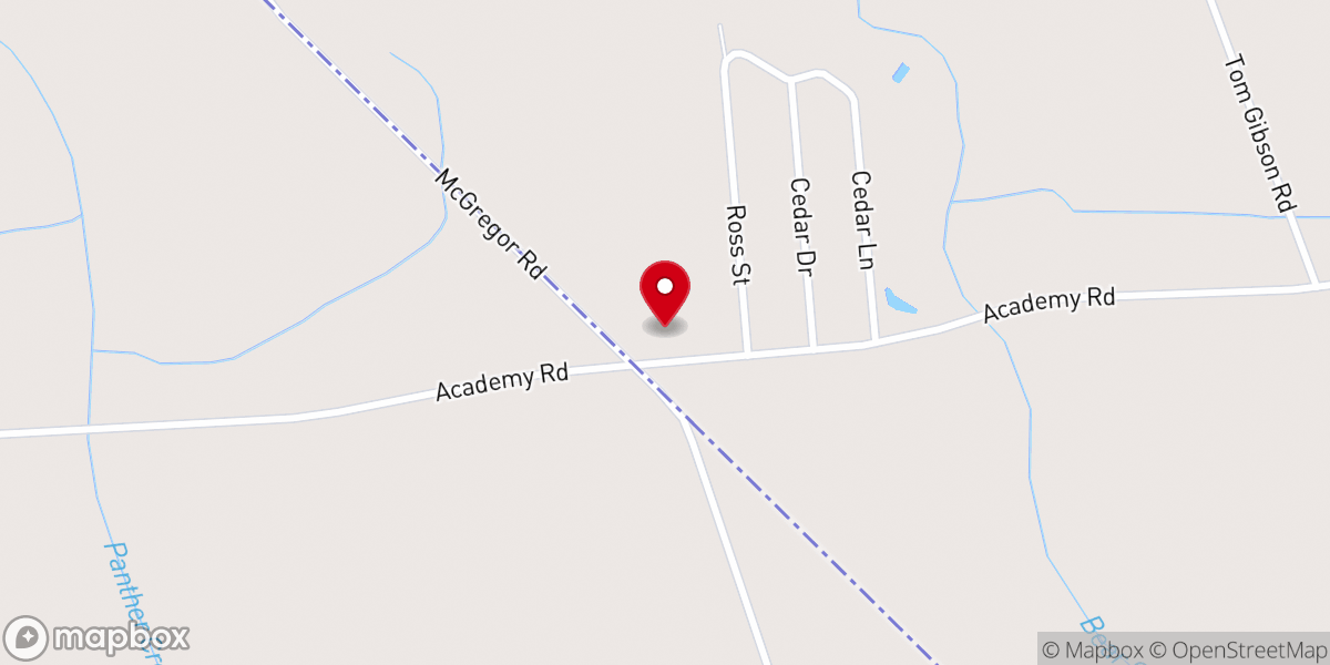 Map showing location of Fletcher Grove Baptist Church