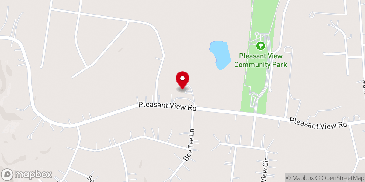 Map showing location of Pleasant View Community Church