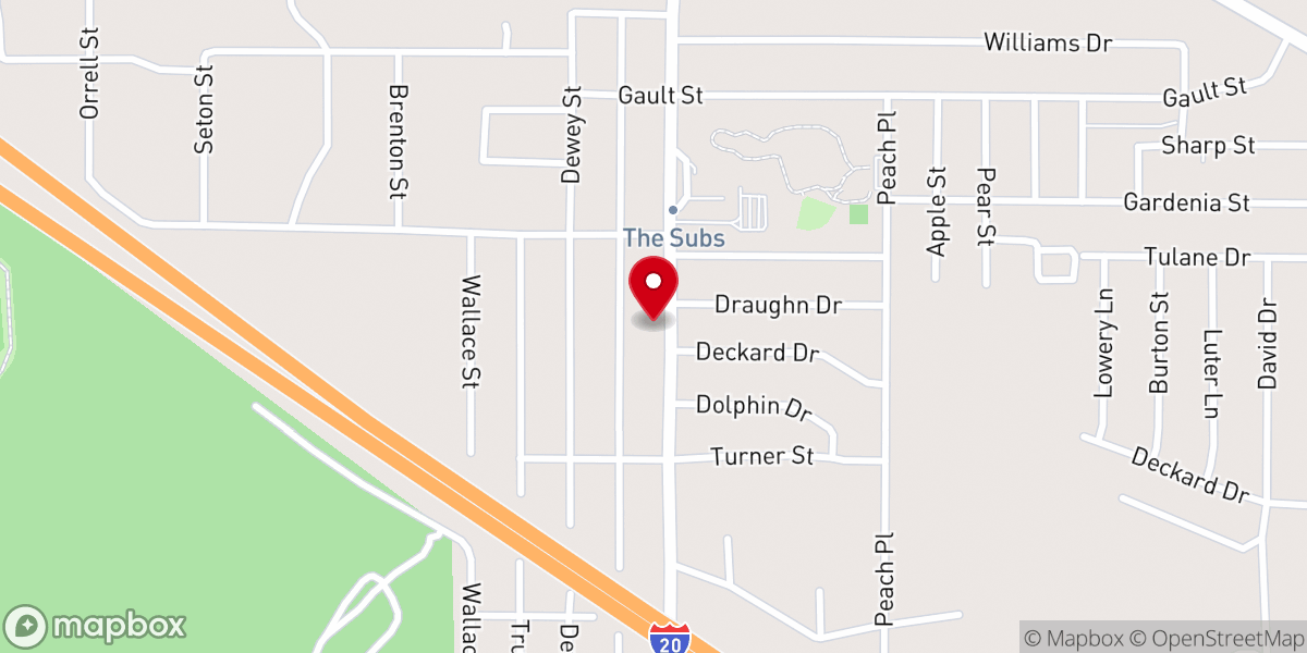 Map showing location of Greater Northside Baptist Church