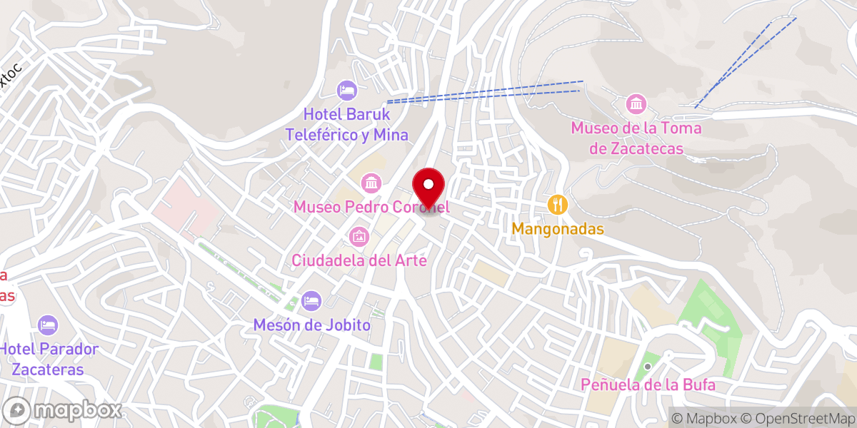Map showing location of Catedral Basílica de Nuestra Señora de la Asunción de Zacatecas
