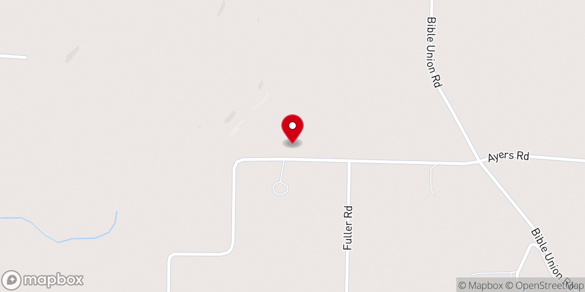 Map showing location of Shady Grove Church