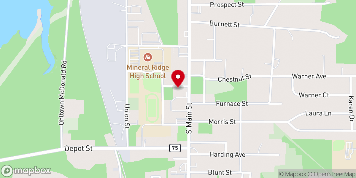 Map showing location of J & W Canvas