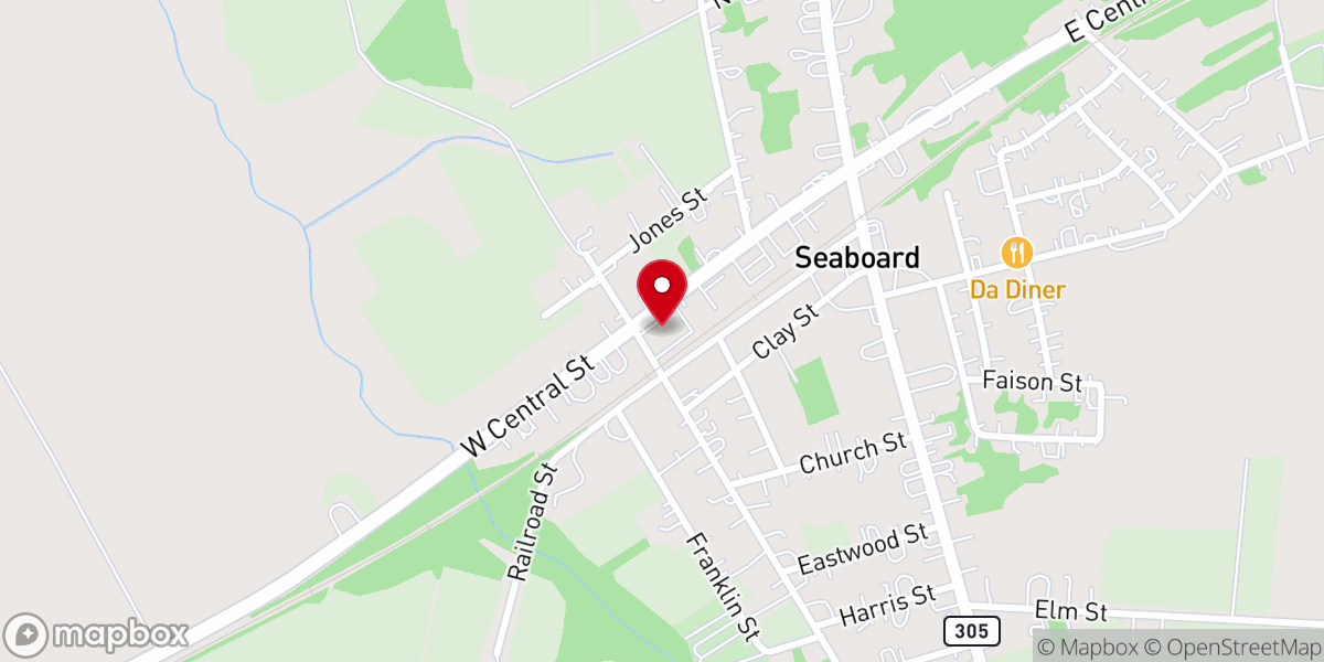 Map showing location of Bethlehem Baptist Church