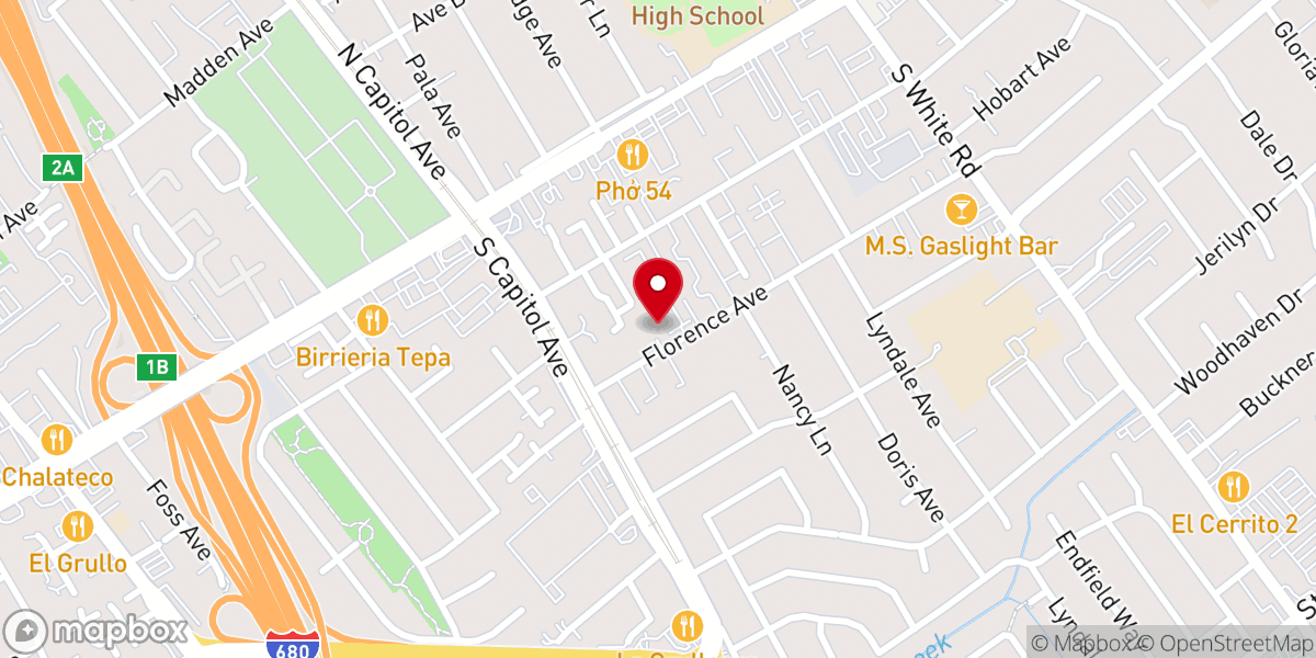 Map showing location of Grace Community Baptist Church