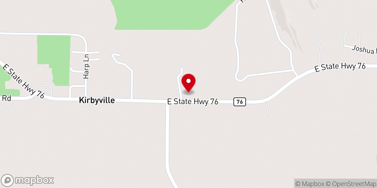 Map showing location of Kirbyville Village Clerks Office