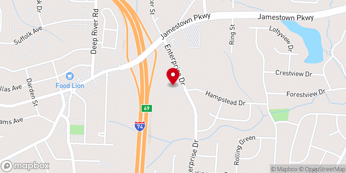 Map showing location of Grace Church