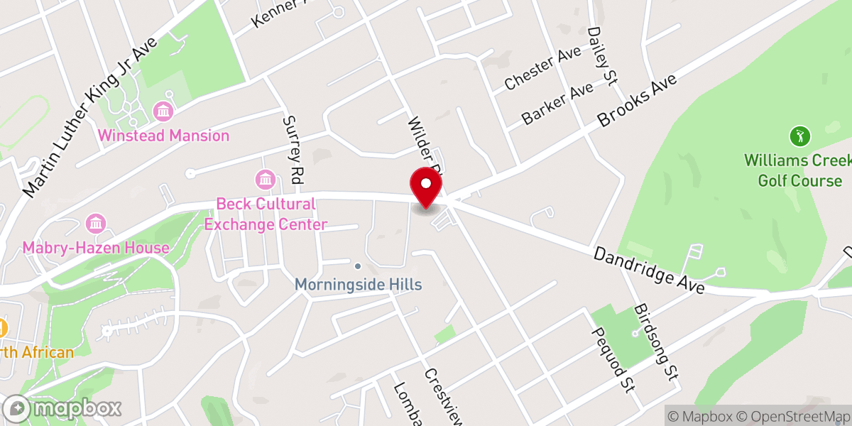 Map showing location of Lennon-Seney United Methodist Church