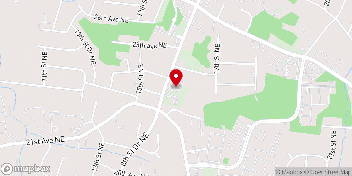 Map showing location of Sandy Ridge Wesleyan Church