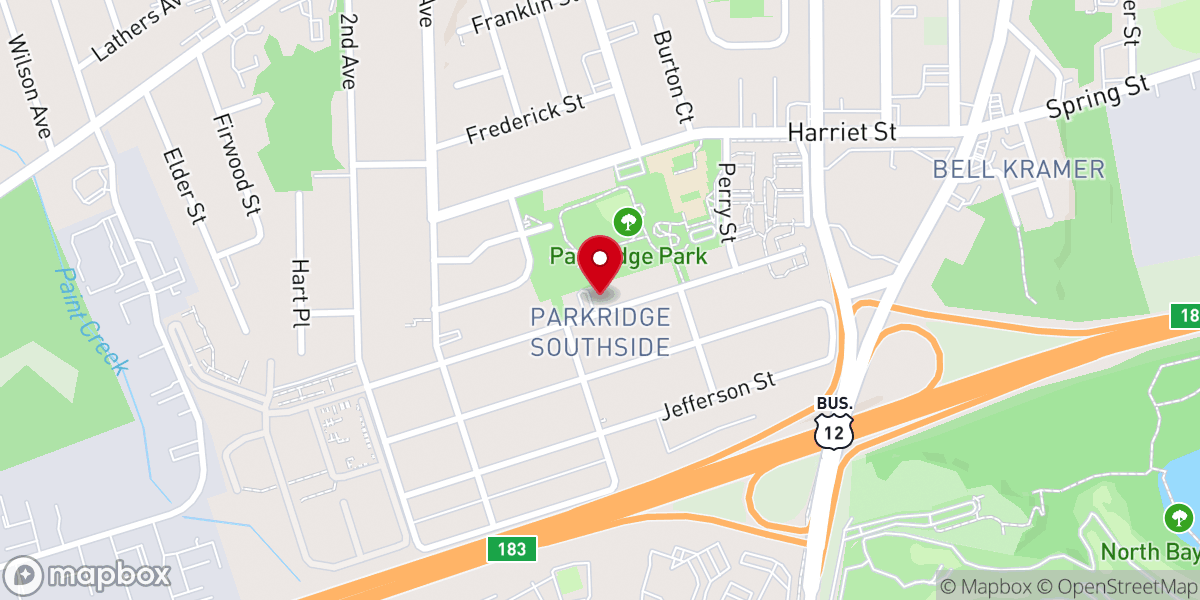 Map showing location of St John's Baptist Church