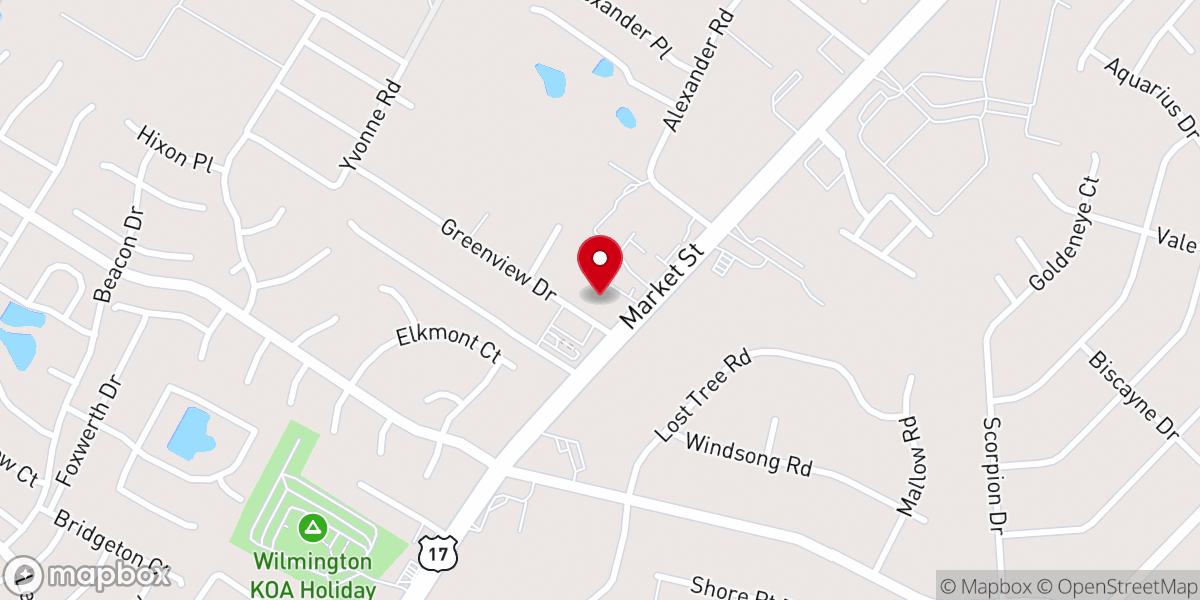 Map showing location of Christ's Sanctified Holy Church - Wilmington