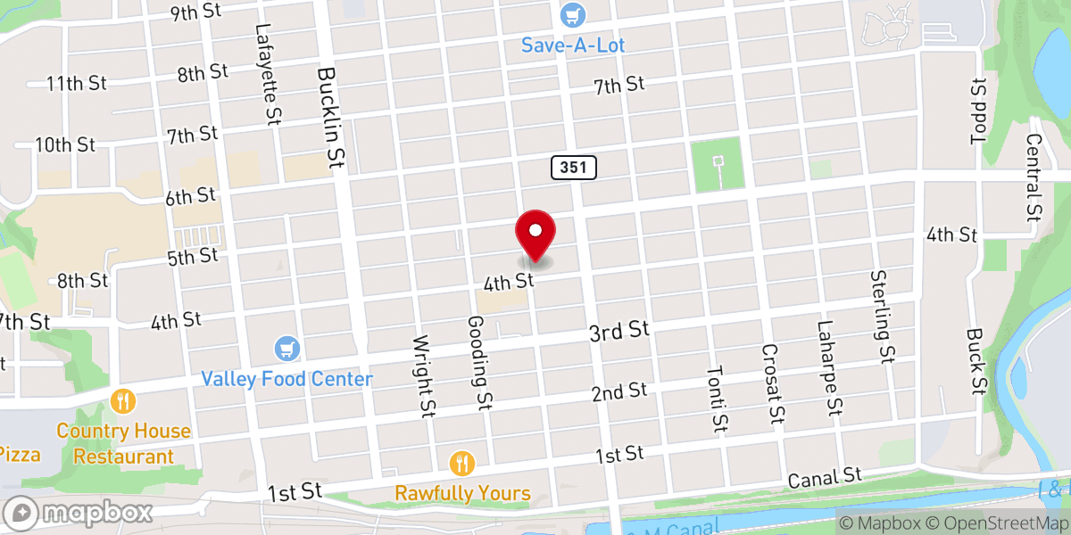 Map showing location of St. Patrick Catholic Church