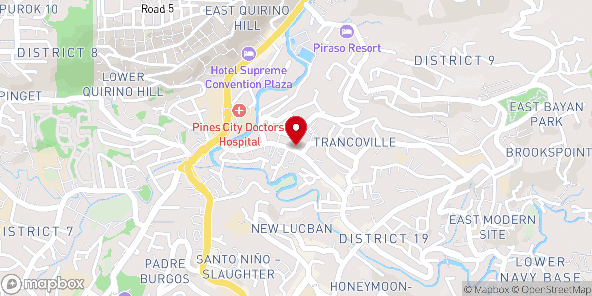 Map showing location of UNITED EVANGELICAL CHURCH OF BAGUIO
