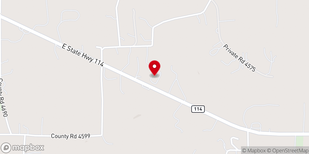 Map showing location of Hilltop Apartments