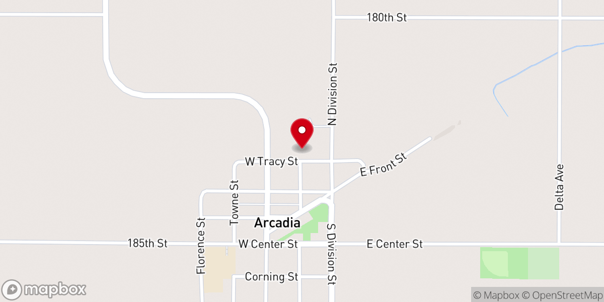 Map showing location of Zion Lutheran Church