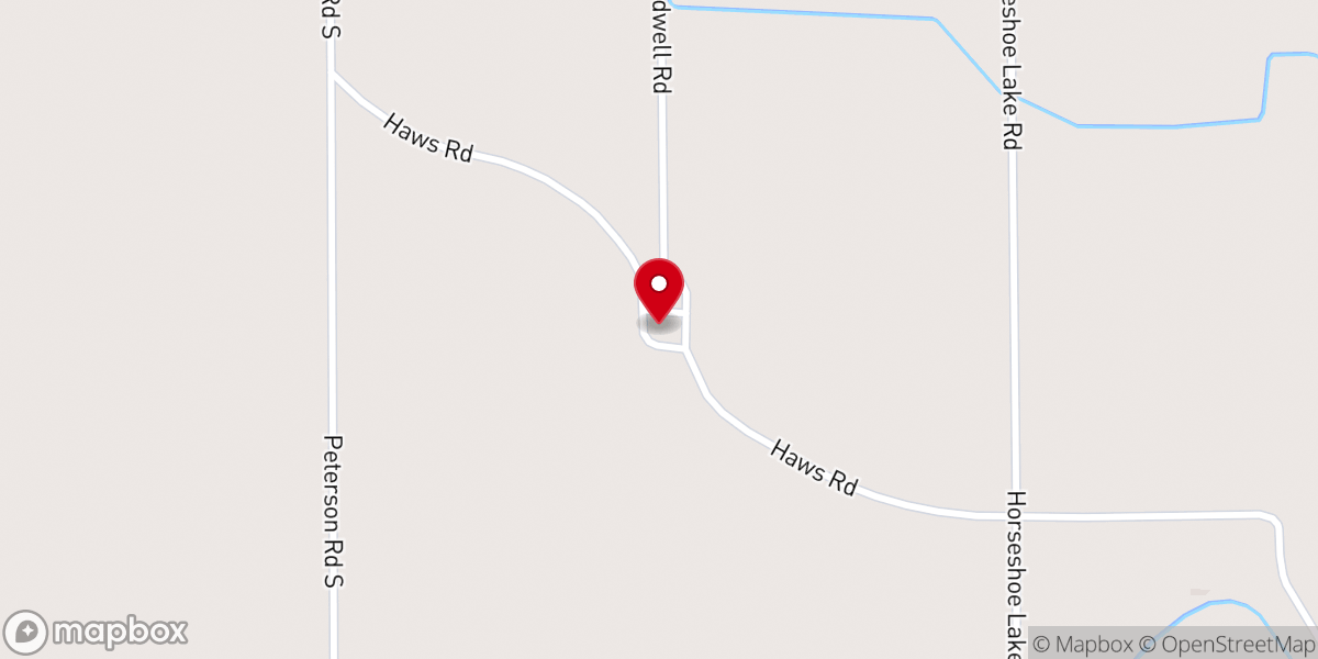 Map showing location of Haws Road Community Church